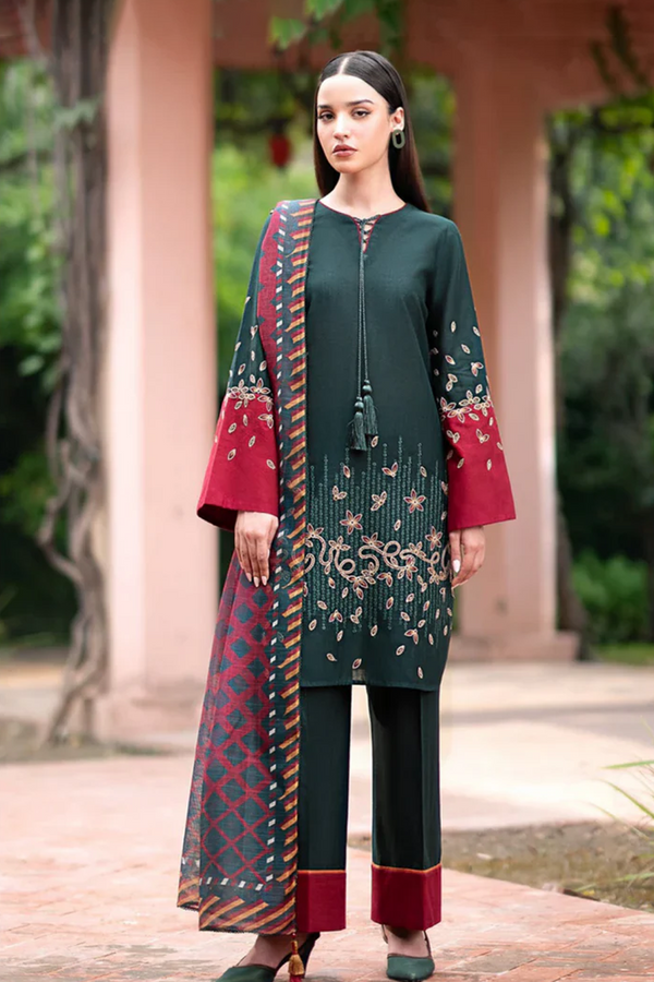 PREMIUM EMBROIDERED LAWN | UNSTITCH | 3PC | SI - F - 6012
