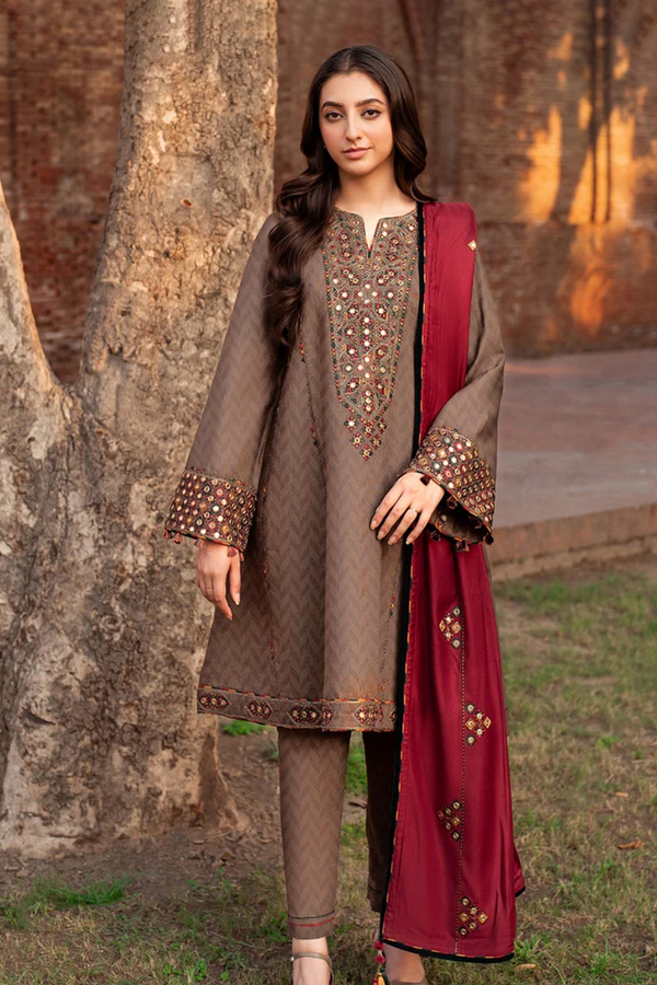 EMBROIDERED LAWN | UNSTITCH | 3PC | SI - F - 6023