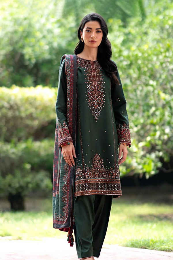 EMBROIDERED LAWN | UNSTITCH | 3PC | SI - F - 6021 - GREEN