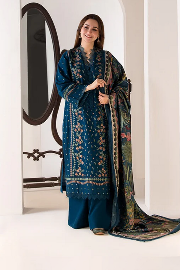 EMBROIDERED LAWN | UNSTITCH | 3PC | SI - F - 6008