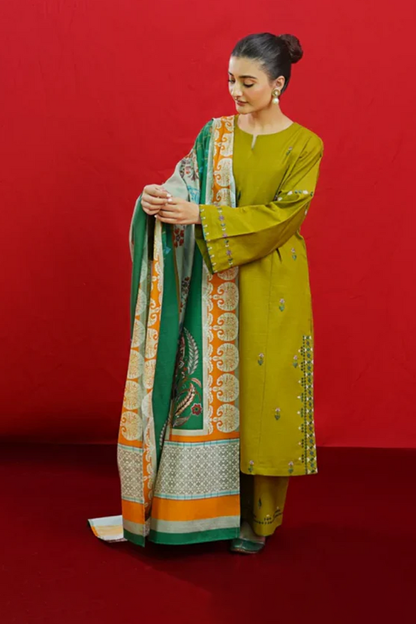 EMBROIDERED LAWN | UNSTITCH | 3PC | SI - F - 6007