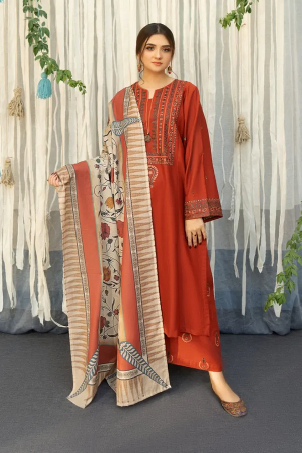 EMBROIDERED LAWN | UNSTITCH | 3PC | SI - F - 6011