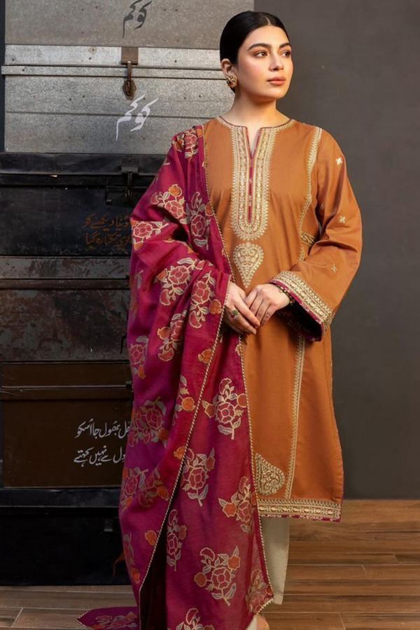 KOKUM | DHANAK | Embroidery | Unstitch | 3PC | SI - F - 123