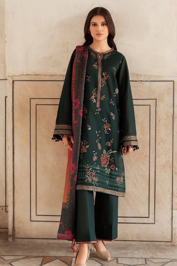 JAZMIN | DHANAK | Embroidery | Unstitch | 3PC | SI - F - 126
