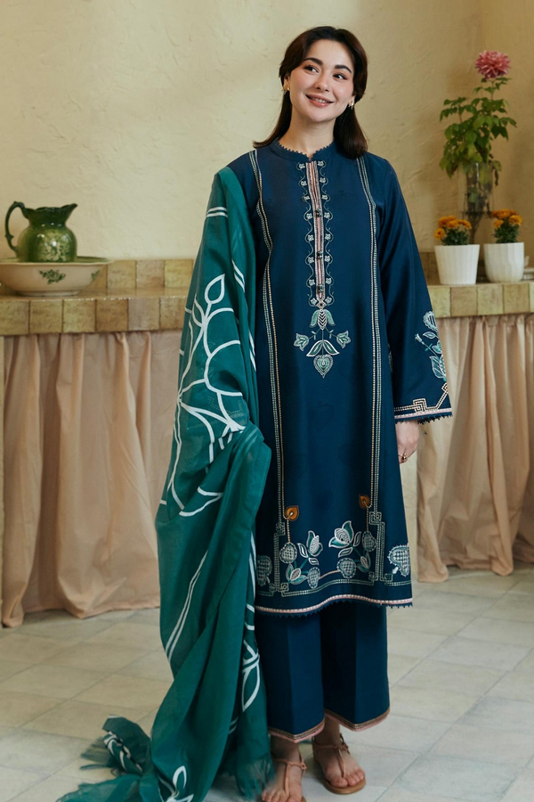 COCO ZARA SHAH JAHAAN | DHANAK| Embroidery | Unstitch | 3PC | SI - F - 134