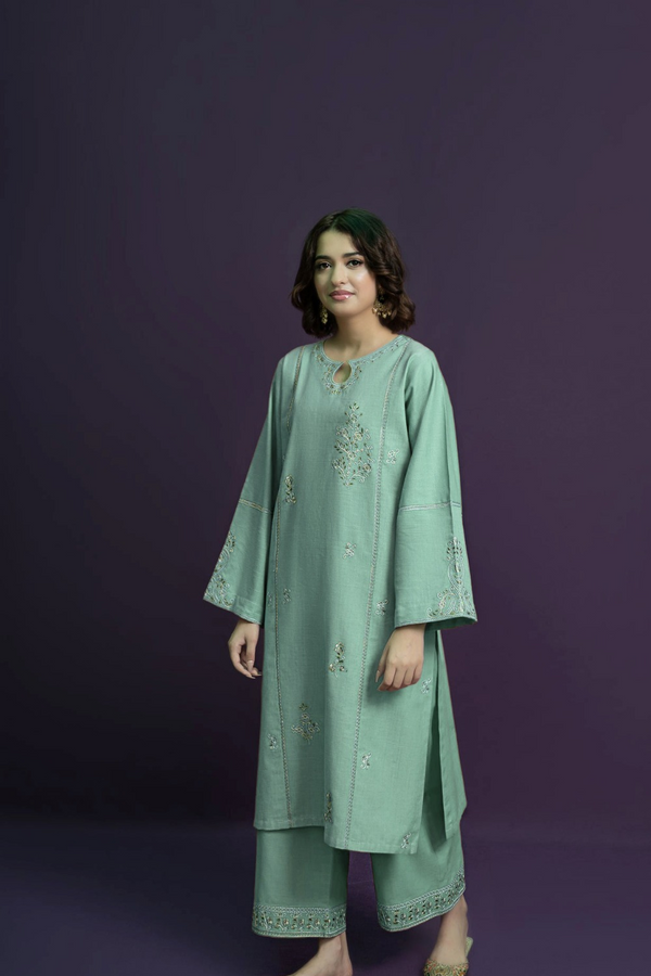 URGE PRET | DHANAK | Embroidery | Unstitch | 2PC | TP - F - 2006 - Ferozi