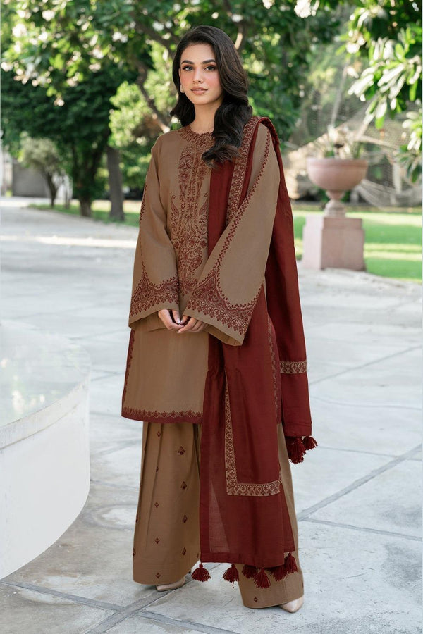 3 Piece Unstiched Embroidery Dhanak
