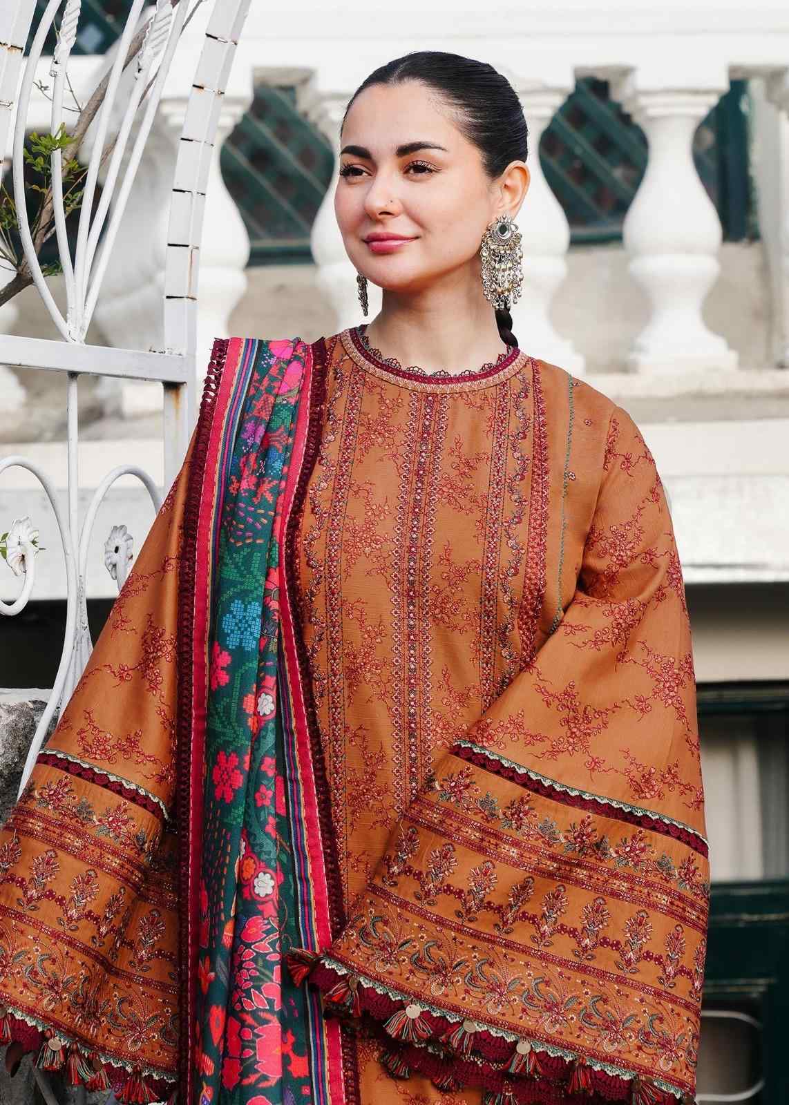 3 Piece Unstiched Embroidery Dhanak