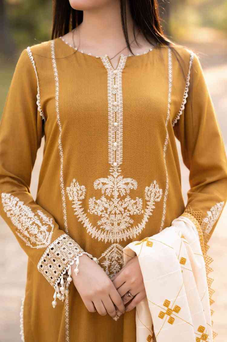 3 Piece Unstiched Embroidery Dhanak