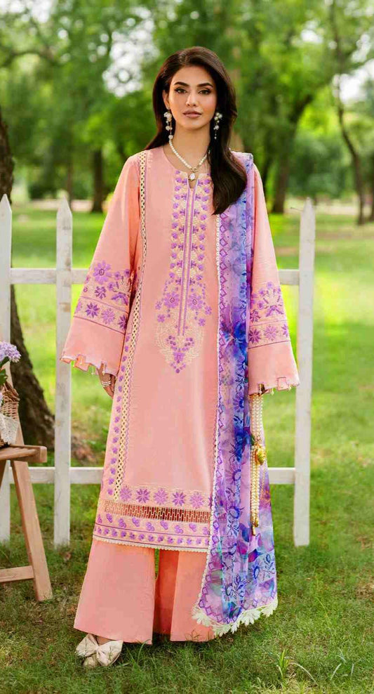 3 Piece Unstiched Embroidery Dhanak