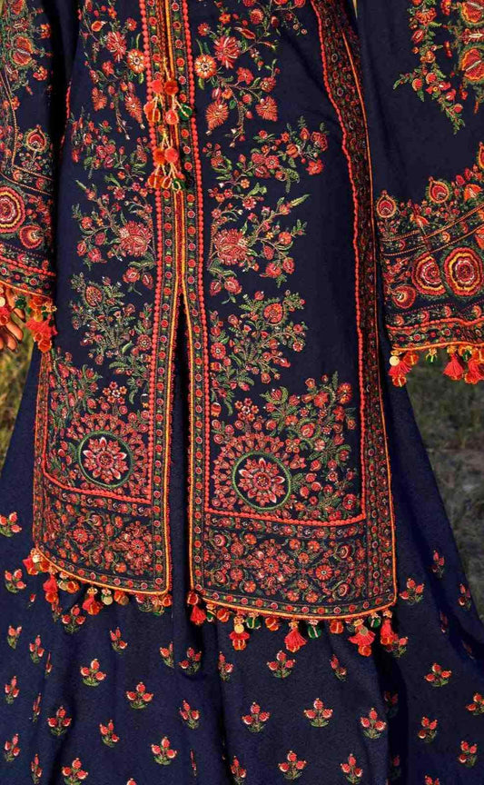 3 Piece Unstiched Embroidery Dhanak