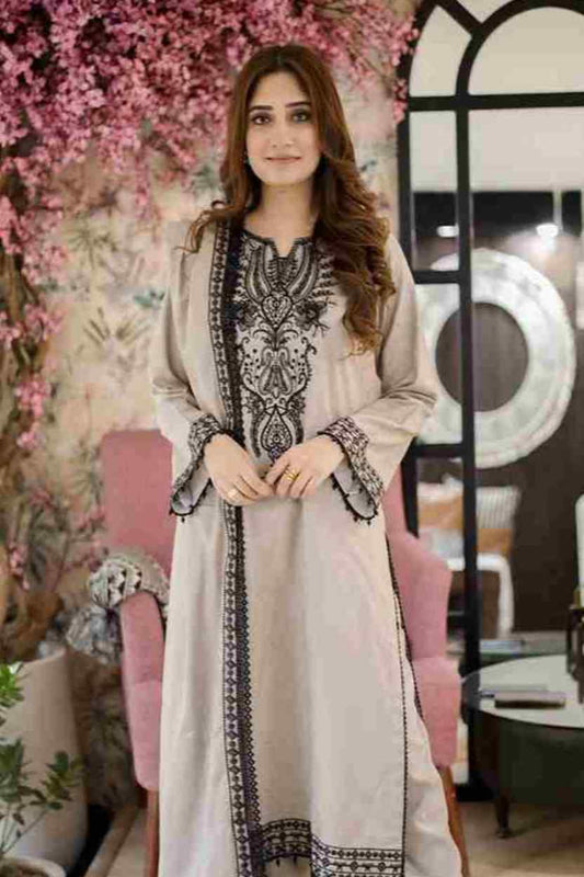 3 Piece Unstiched Embroidery Dhanak