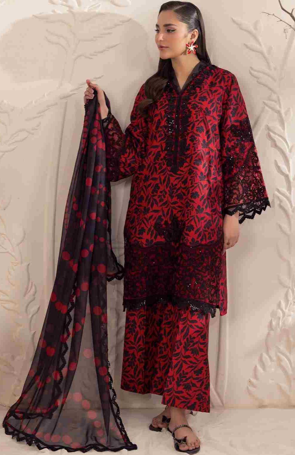 3 Piece Unstiched Embroidery Dhanak
