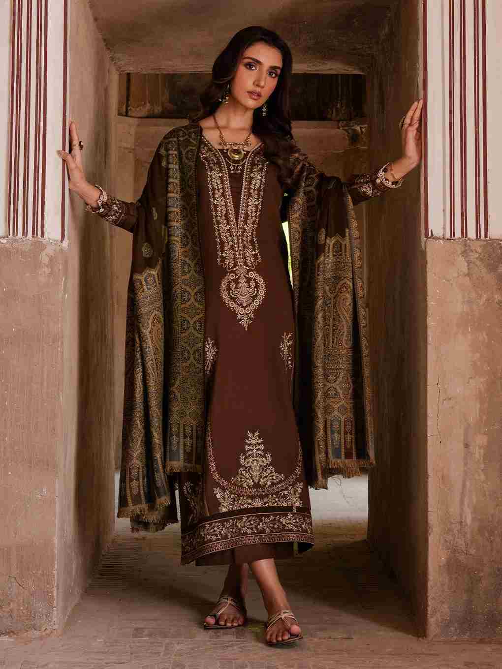 3 Piece Unstiched Embroidery Dhanak
