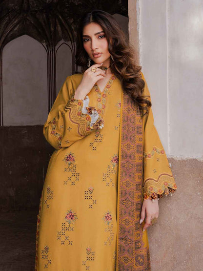 3 Piece Unstiched Embroidery Dhanak