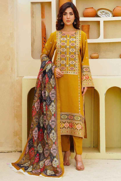 3 Piece Unstiched Embroidery Dhanak