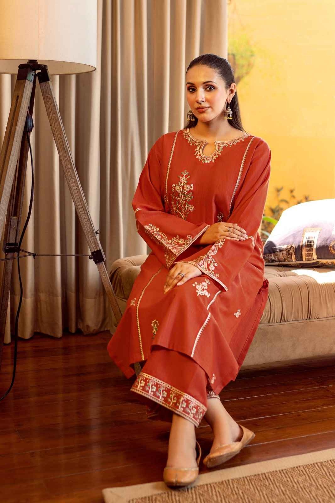 2 Piece Unstiched Embroidery Dhanak