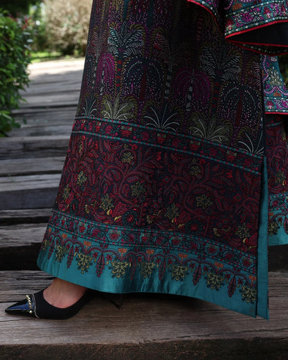 Unstitched Dhanak Embroidery Dress Design for Women Winter Clothing