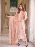 3-Piece Embroidered Lawn Outfit with Khadi net Dupatta