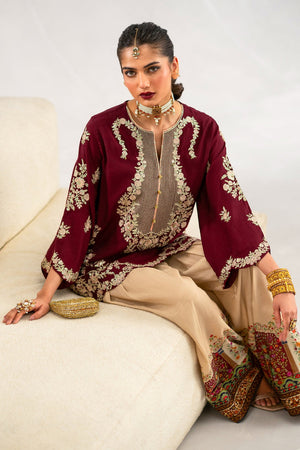Embroidered Dhanak Shirt