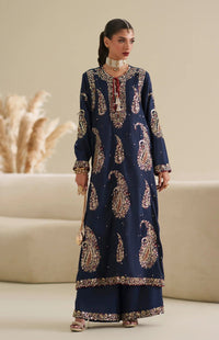 Midnight Blue Silk Kaftan