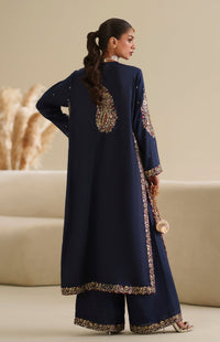 Midnight Blue Silk Kaftan