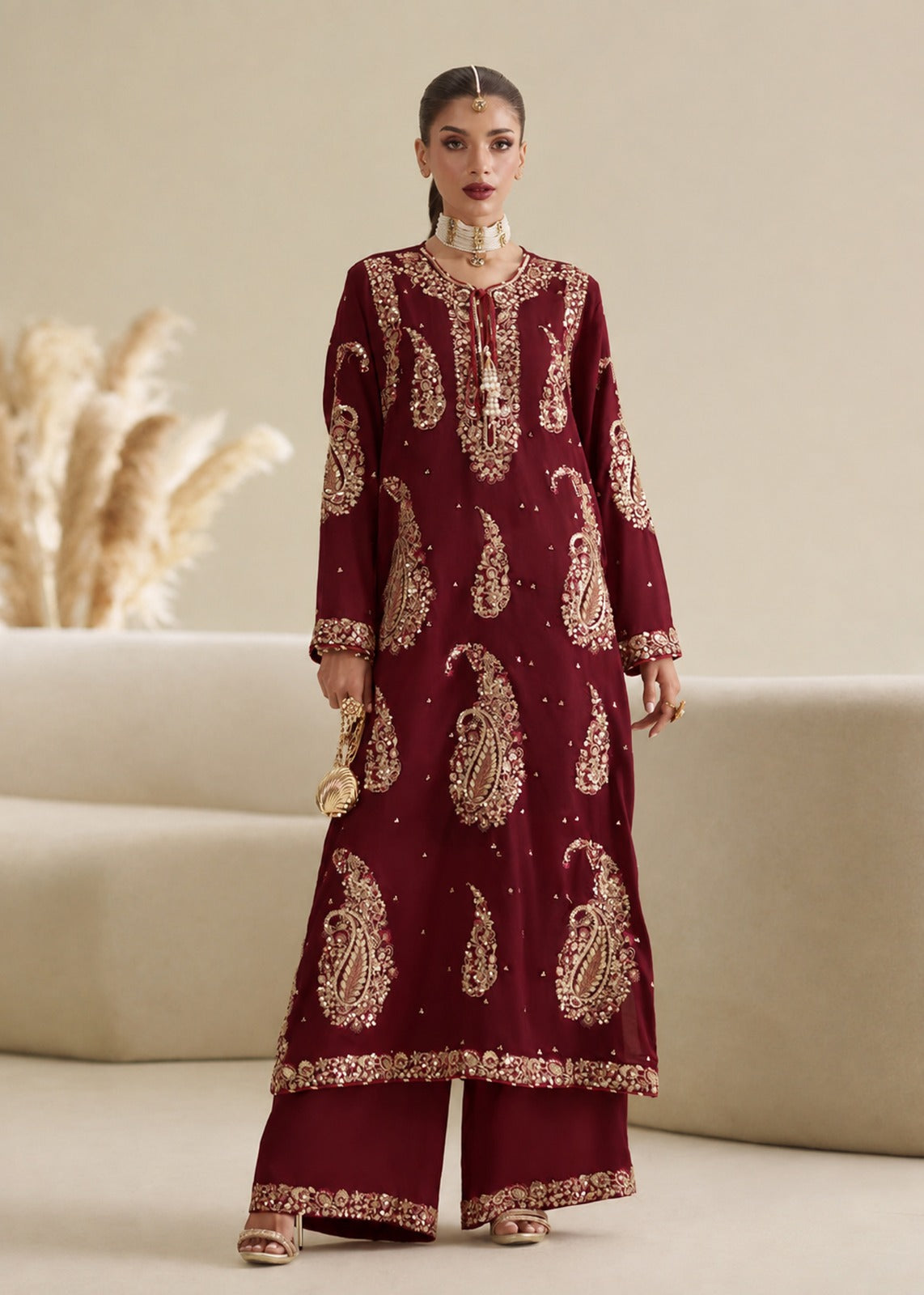 Maroon Kaftan