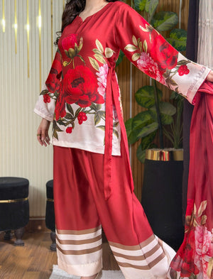 Embroidered Dhanak Shirt