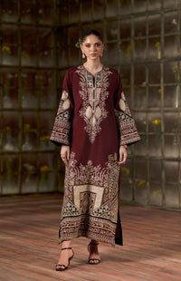 Kaftan MAROON SILK TP-3026A