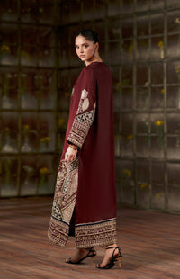 Kaftan MAROON SILK TP-3026A