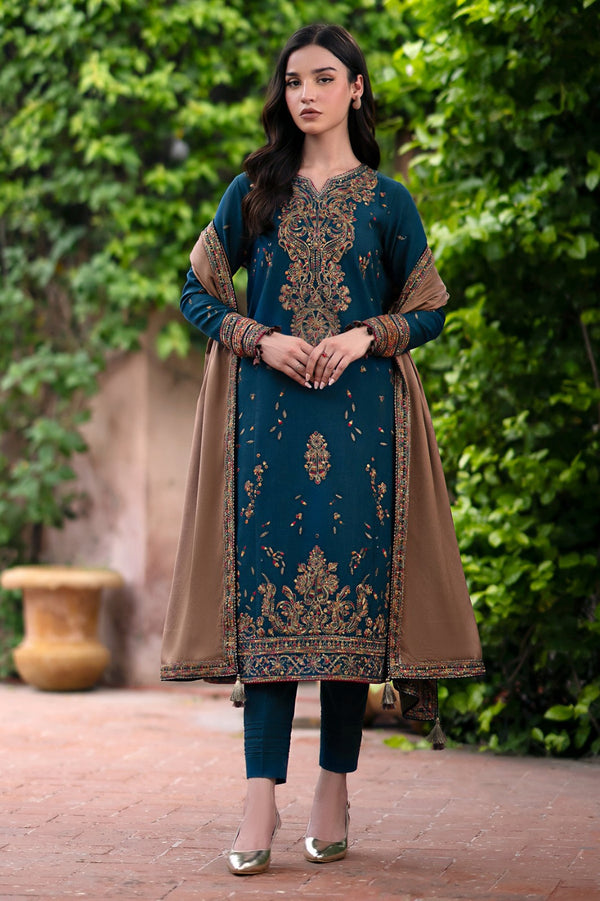JAZMIN | DHANAK | Embroidery | Unstitch | 3PC | SI - F - 125